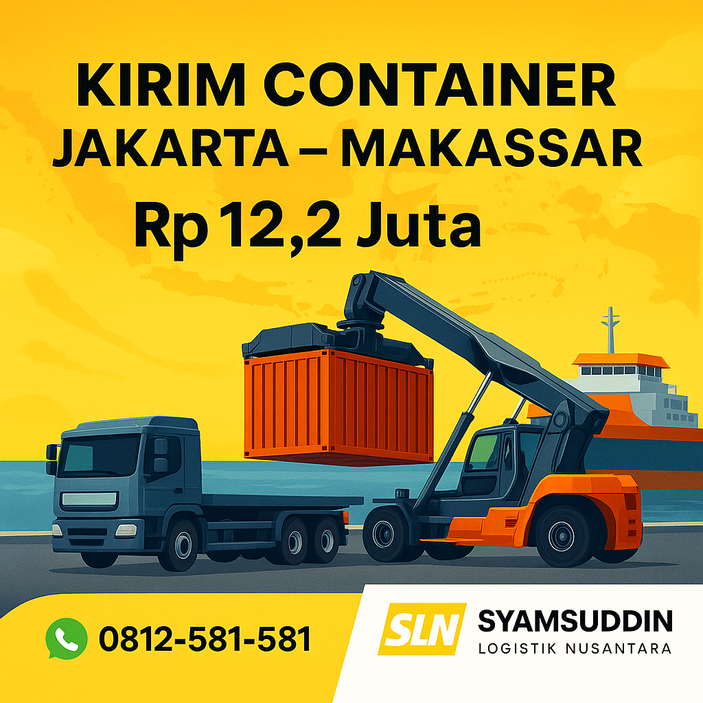 harga kirim container jakarta makassar