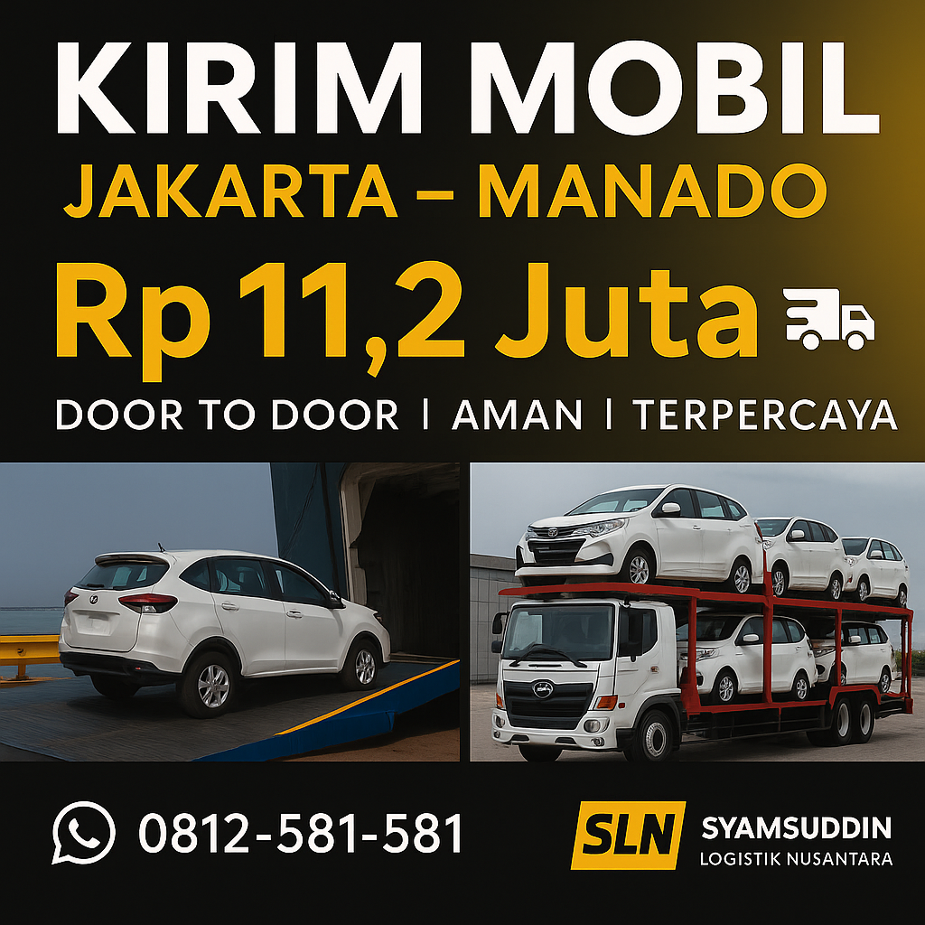 kirim mobil jakarta manado